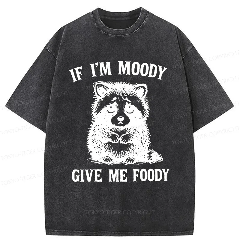 Tokyo-Tiger Raccoons Waiting To Be Fed Washed T-Shirt