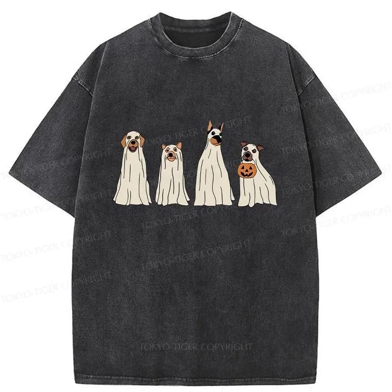 Tokyo-Tiger Halloween Puppies Washed T-Shirt