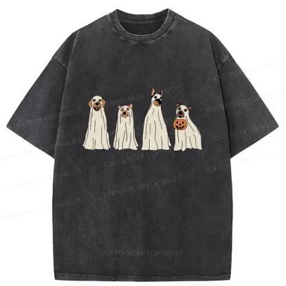 Tokyo-Tiger Halloween Puppies Washed T-Shirt