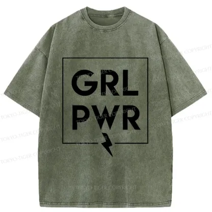 Tokyo-Tiger Girl Power Washed T-Shirt