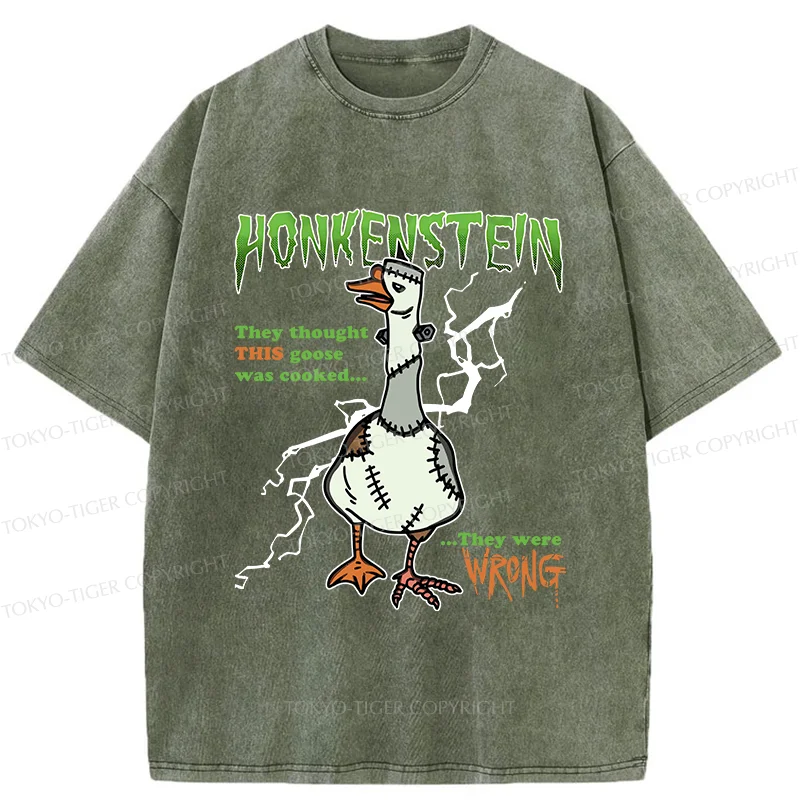 Tokyo-Tiger Halloween Goose Washed T-Shirt