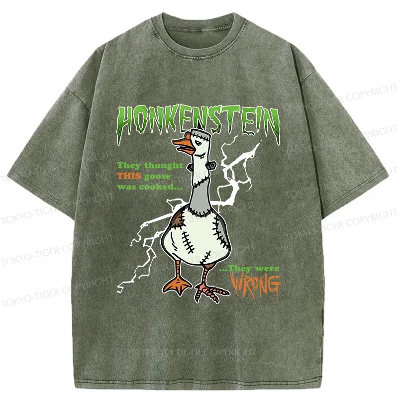 Tokyo-Tiger Halloween Goose Washed T-Shirt