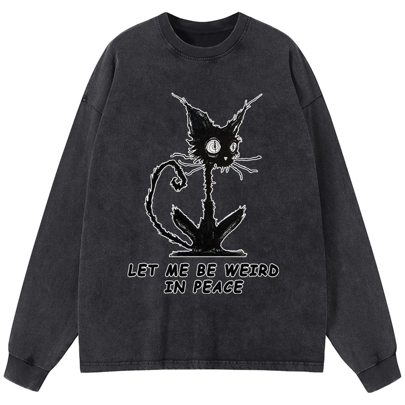 Tokyo-Tiger Cat Gradually Became Strange Washed Long Sleeve T-Shirt