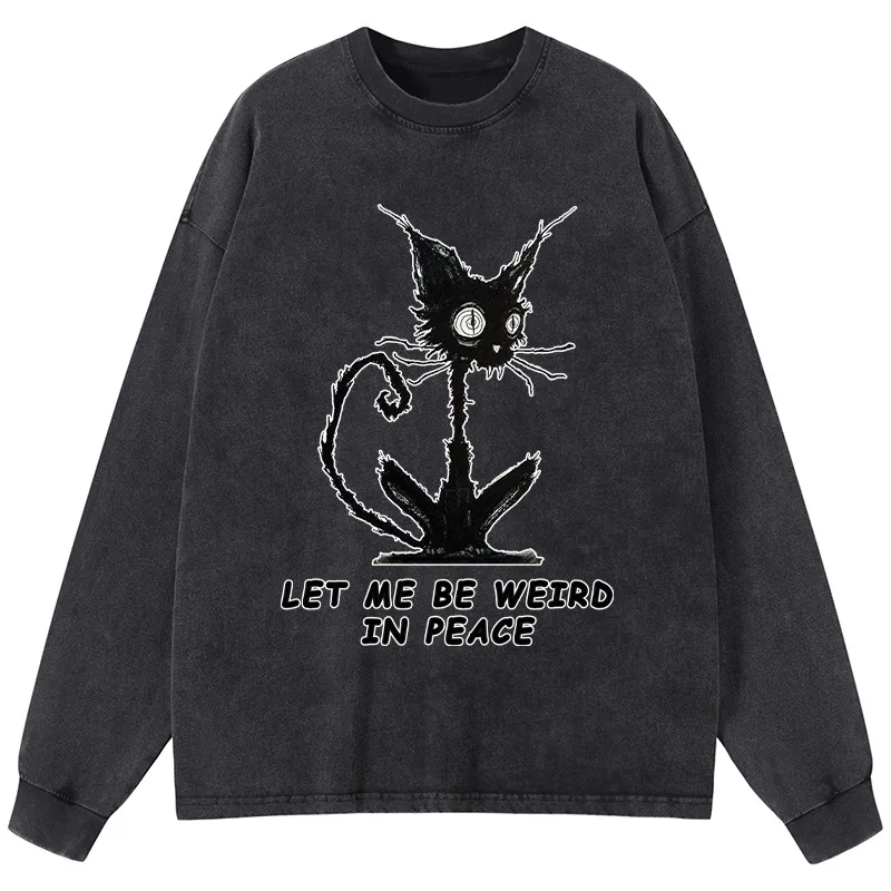 Tokyo-Tiger Cat Gradually Became Strange Washed Long Sleeve T-Shirt