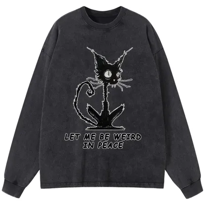 Tokyo-Tiger Cat Gradually Became Strange Washed Long Sleeve T-Shirt