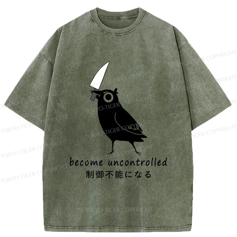 Tokyo-Tiger Uncontrolled Crows Washed T-Shirt