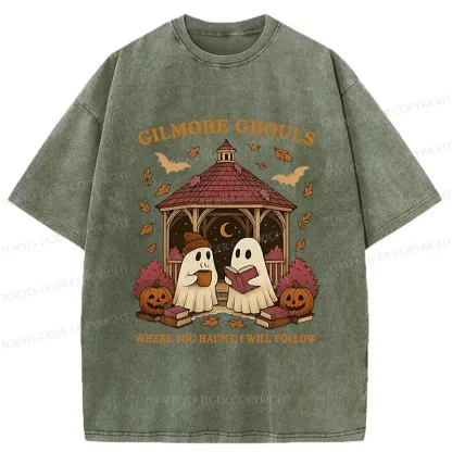 Tokyo-Tiger Halloween Reading Washed T-Shirt