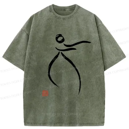 Tokyo-Tiger Zen Tai Chi Washed T-Shirt