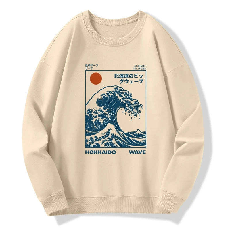 Tokyo-Tiger Hokkaido Wave Japan Sweatshirt Sale