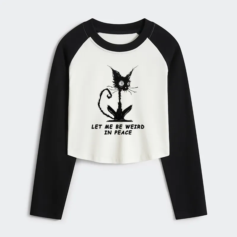 Tokyo-Tiger Cat Gradually Became Strange Women's Crop Raglan T-Shirt