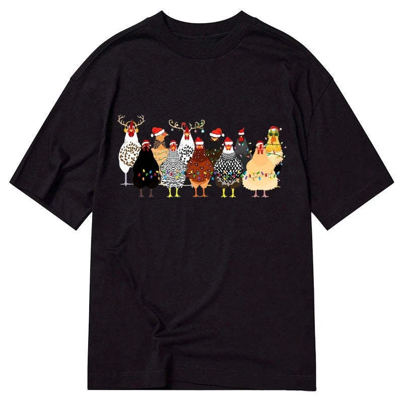 Tokyo-Tiger A Flock Of Christmas Chickens Classic T-Shirt-tokyo-tiger