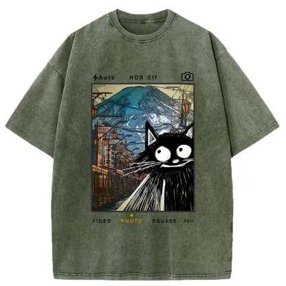 Tokyo-Tiger My Travel Diary-Tokyo Streets Washed T-Shirt