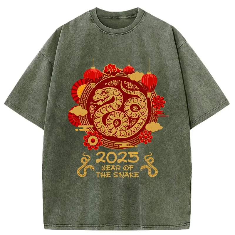Tokyo-Tiger Year Of The Snake Washed T-Shirt
