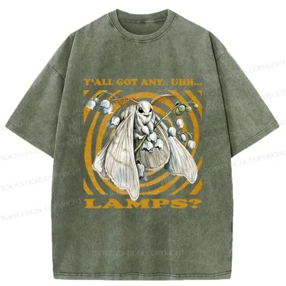 Tokyo-Tiger Funny Moth Meme Washed T-Shirt
