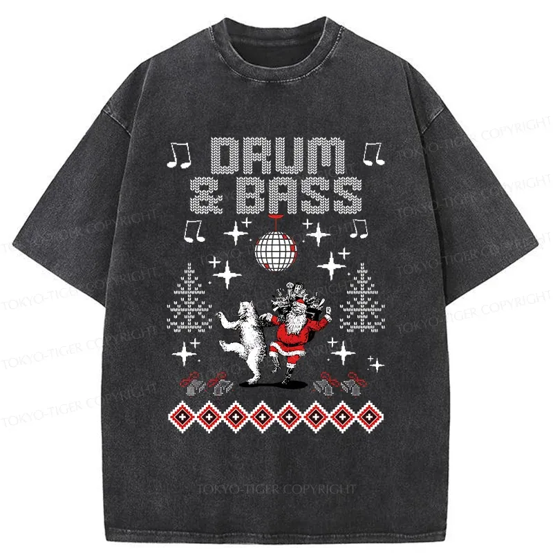 Tokyo-Tiger Christmas DNB Washed T-Shirt