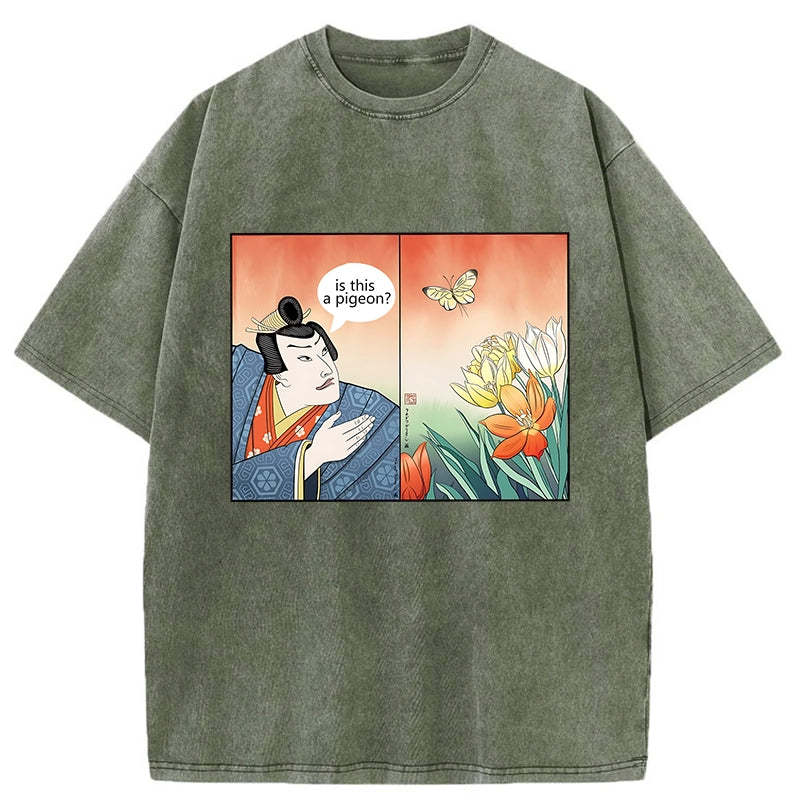 Tokyo-Tiger Is This A Pigeon Washed T-Shirt