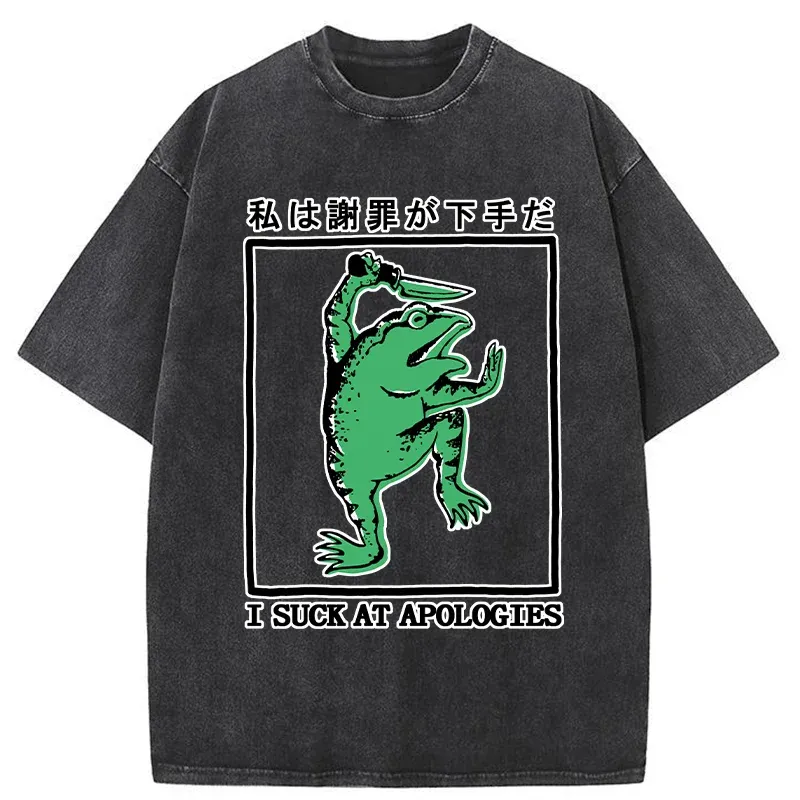 Tokyo-Tiger I Suck At Apologies Washed T-Shirt