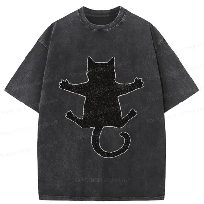 Tokyo-Tiger Hold Your Cat Washed T-Shirt
