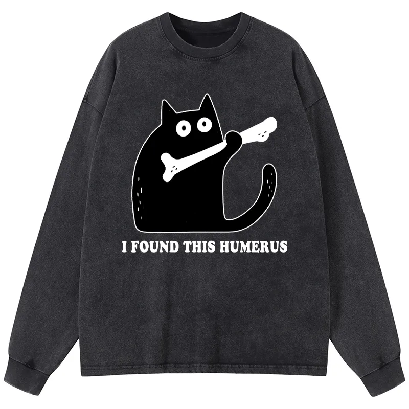 Tokyo-Tiger Cat Found This Humerus Washed Long Sleeve T-Shirt