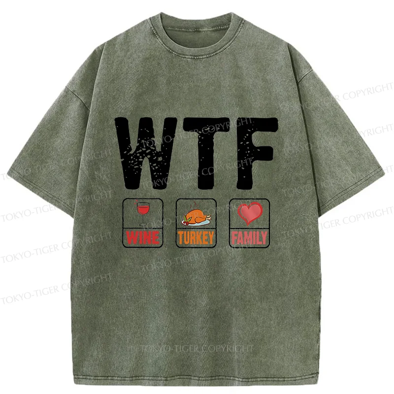 Tokyo-Tiger Thanksgiving Funny Washed T-Shirt