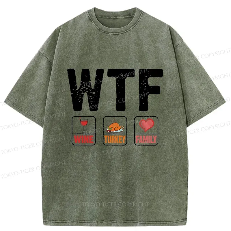 Tokyo-Tiger Thanksgiving Funny Washed T-Shirt