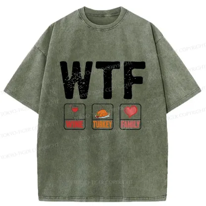 Tokyo-Tiger Thanksgiving Funny Washed T-Shirt