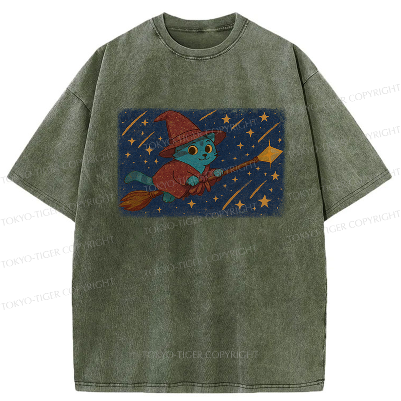 Tokyo-Tiger The Magical Cat Washed T-Shirt