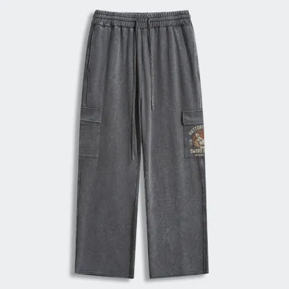 Tokyo-Tiger Hattori Lion Japanese Samurai Washed Utility Sweatpants