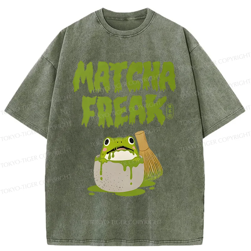 Tokyo-Tiger Matcha Frog Washed T-Shirt