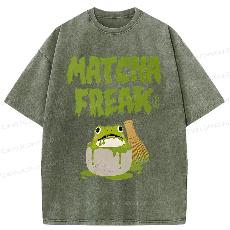Tokyo-Tiger Matcha Frog Washed T-Shirt