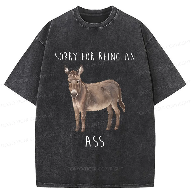 Tokyo-Tiger Funny Donkey Meme Washed T-Shirt