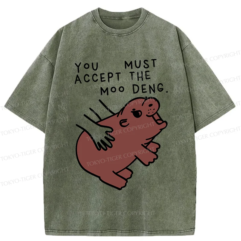 Tokyo-Tiger Give You Moo Deng Washed T-Shirt