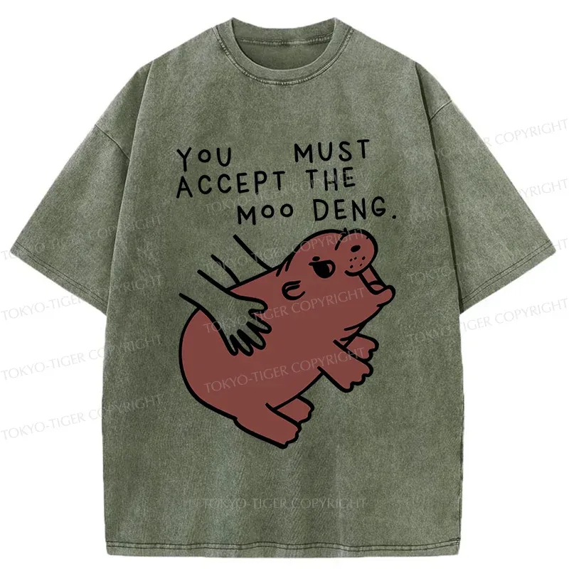 Tokyo-Tiger Give You Moo Deng Washed T-Shirt
