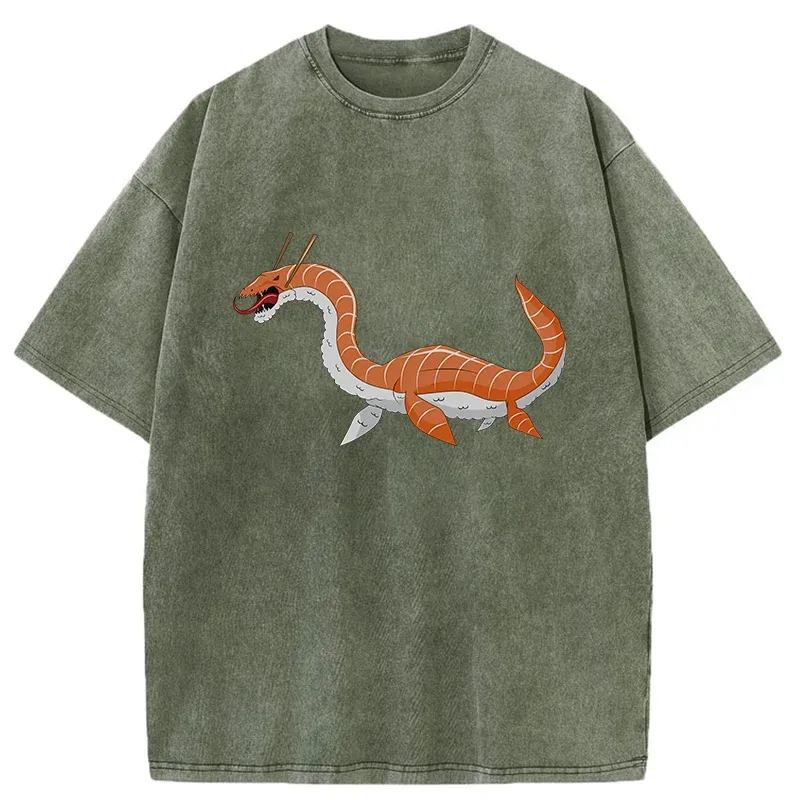 Tokyo-Tiger Sushi Monster Washed T-Shirt