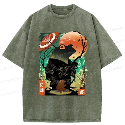 Tokyo-Tiger Japanese Frog Demon Washed T-Shirt