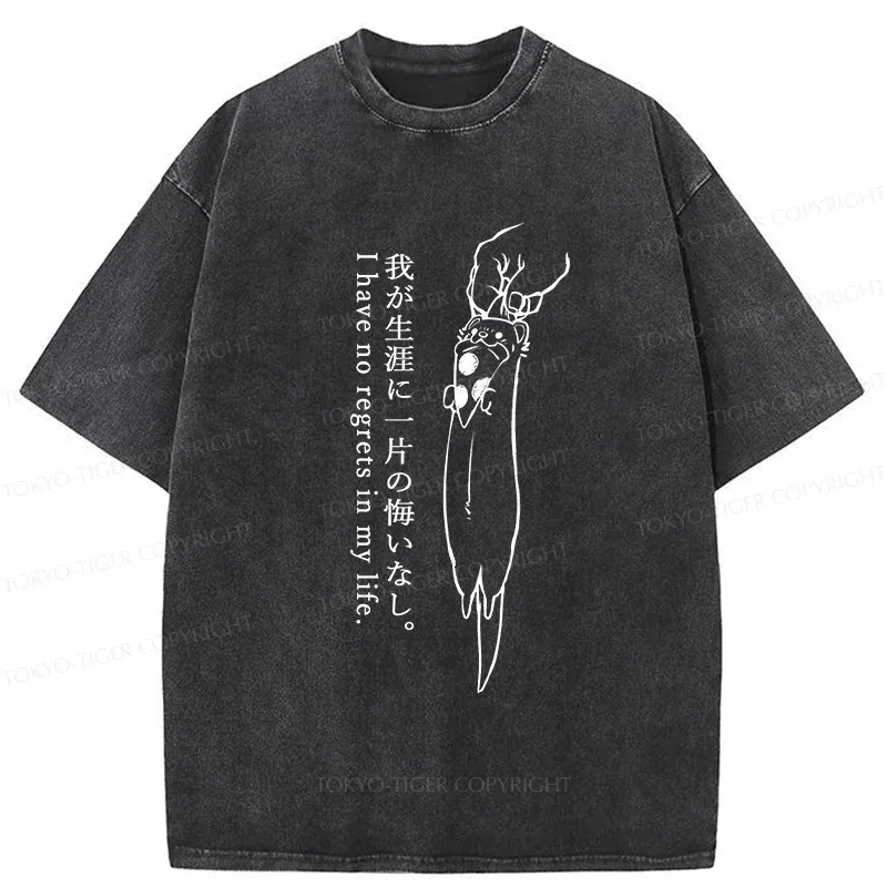 Tokyo-Tiger Captured Ferret Washed T-Shirt