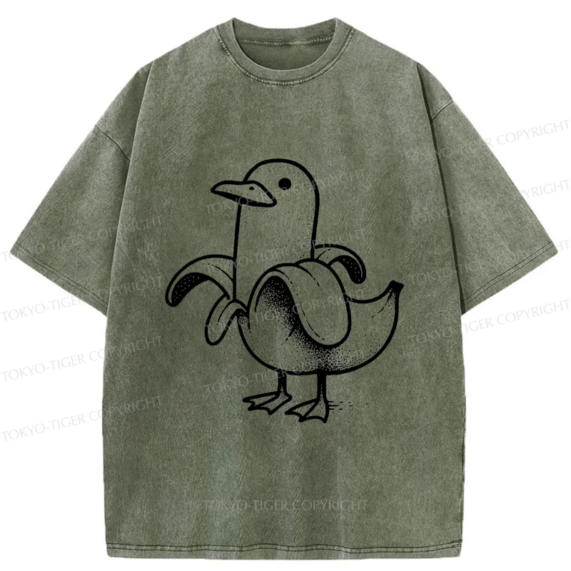 Tokyo-Tiger Banana Duck Washed T-Shirt