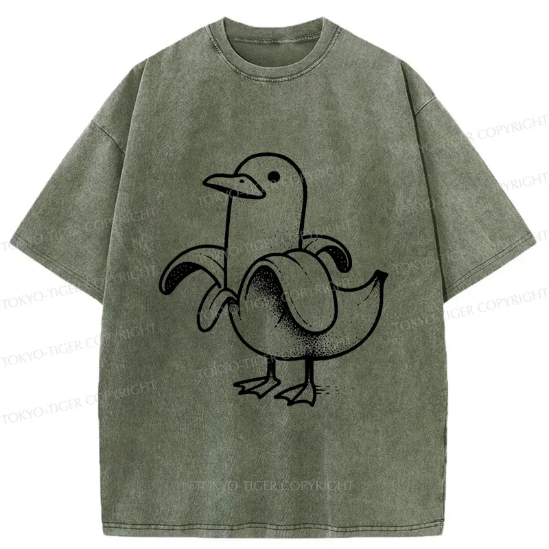 Tokyo-Tiger Banana Duck Washed T-Shirt