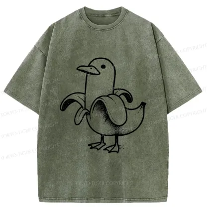 Tokyo-Tiger Banana Duck Washed T-Shirt