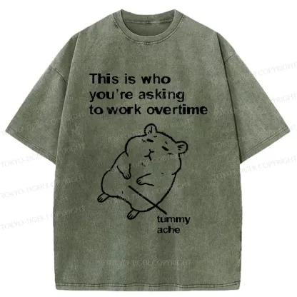 Tokyo-Tiger Overworked Hamster Washed T-Shirt