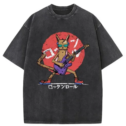 Tokyo-Tiger Rock Cat Washed T-Shirt