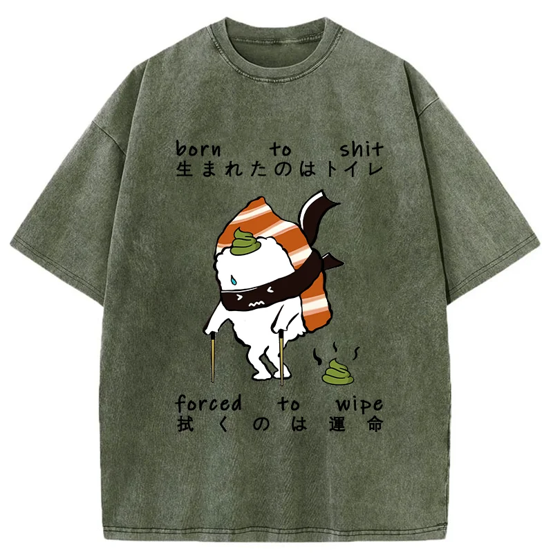 Tokyo-Tiger Sushi Forced To Wipe Washed T-Shirt