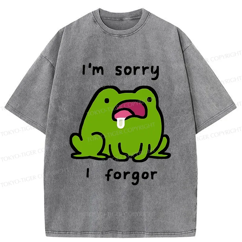 Tokyo-Tiger Frog With Bad Memory Washed T-Shirt