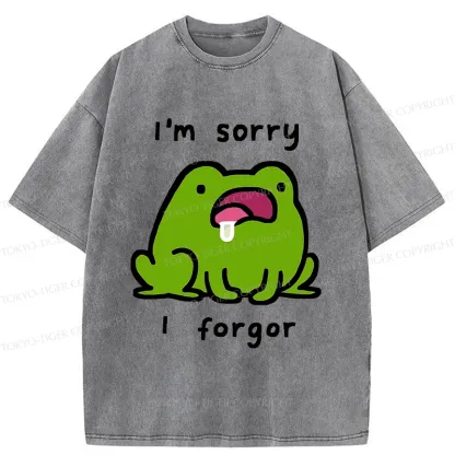 Tokyo-Tiger Frog With Bad Memory Washed T-Shirt