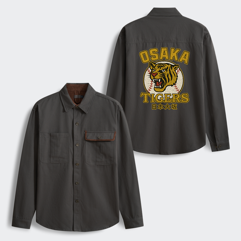 Tokyo-Tiger Funny Osaka Tigers Men's Corduroy Work Jacket