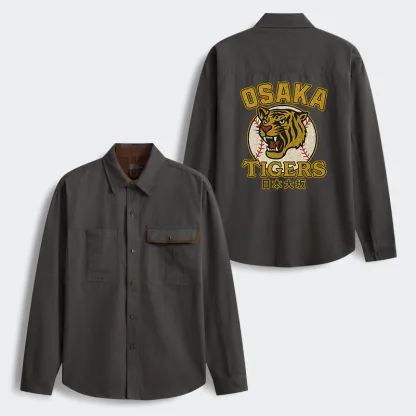 Tokyo-Tiger Funny Osaka Tigers Men's Corduroy Work Jacket