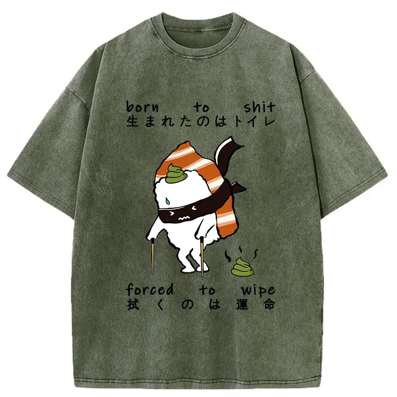 Tokyo-Tiger Sushi Forced To Wipe Washed T-Shirt
