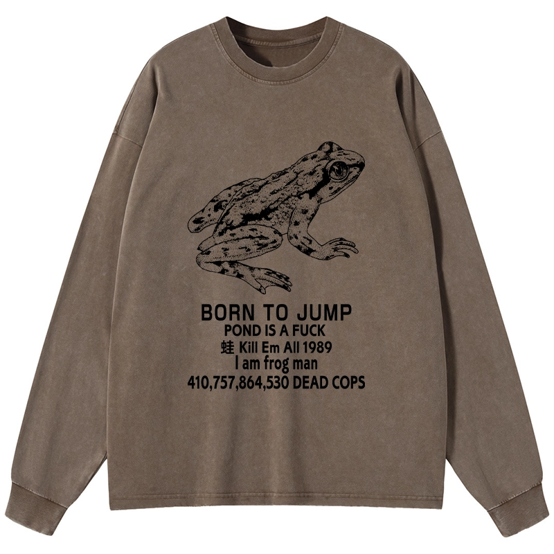 Tokyo-Tiger Born To Jump Washed Long Sleeve T-Shirt