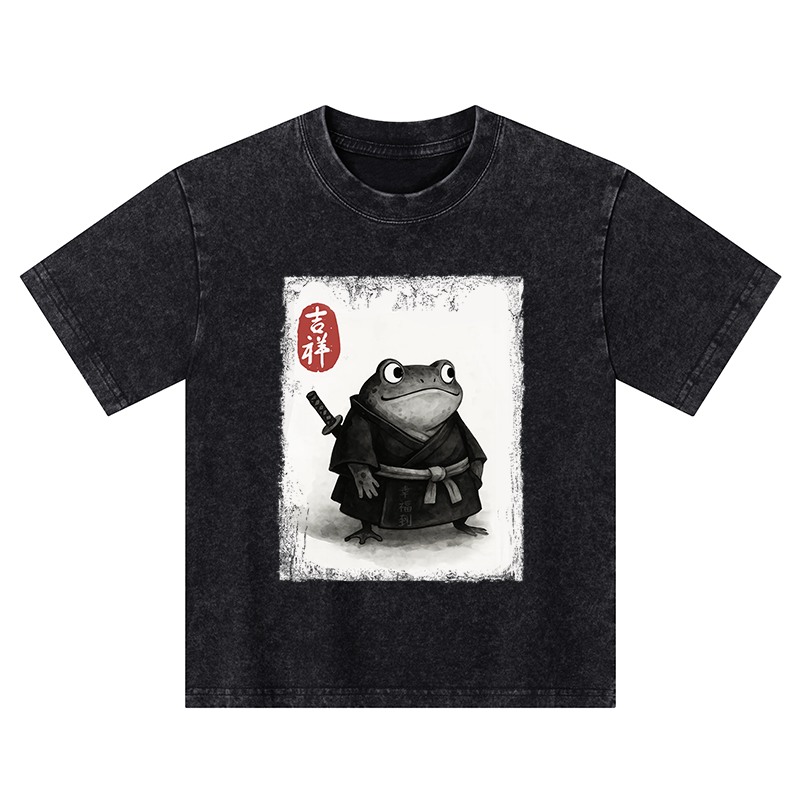 Tokyo-Tiger Blade of the Frog: A Samurai's Tale Kids Washed T-Shirt