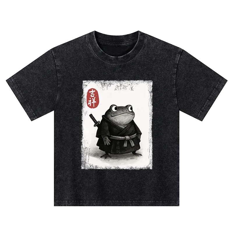 Tokyo-Tiger Blade of the Frog: A Samurai's Tale Kids Washed T-Shirt